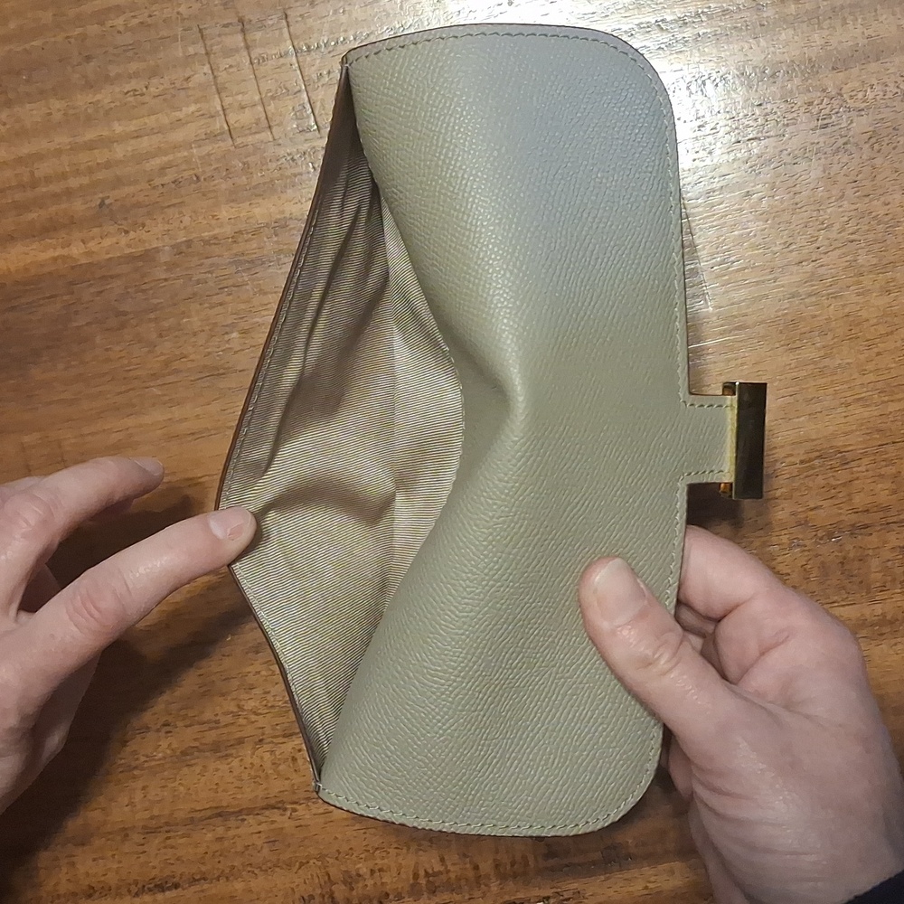 Constance Wallet in Light Gray with Gold Hardware - Picture 7 of 11